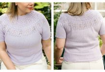 Lavender Field Tee Free Knitting Pattern
