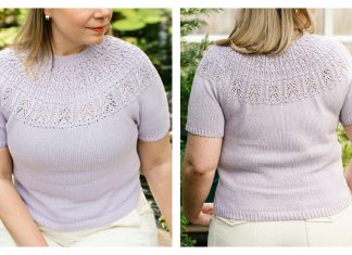 Lavender Field Tee Free Knitting Pattern