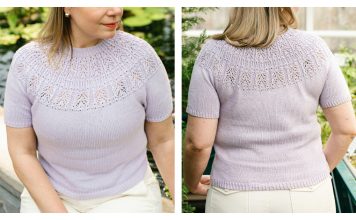 Lavender Field Tee Free Knitting Pattern