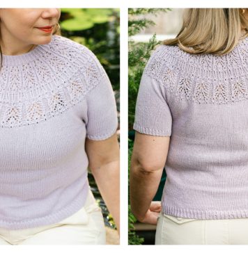 Lavender Field Tee Free Knitting Pattern Lavender Field Tee Free Knitting Pattern