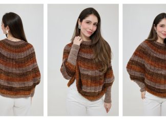Mocha Muse Poncho Blouse Free Knitting Pattern