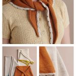 Scallop Edge Bandana Free Knitting Pattern
