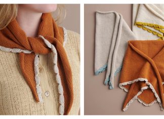Scallop Edge Bandana Free Knitting Pattern