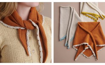 Scallop Edge Bandana Free Knitting Pattern