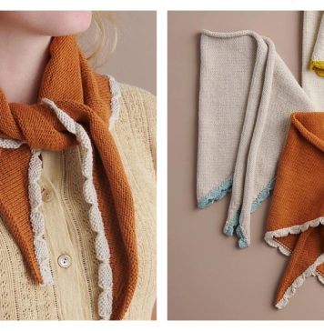 Scallop Edge Bandana Free Knitting Pattern Scallop Edge Bandana Free Knitting Pattern