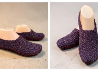 Sideways Slippers Free Knitting Pattern