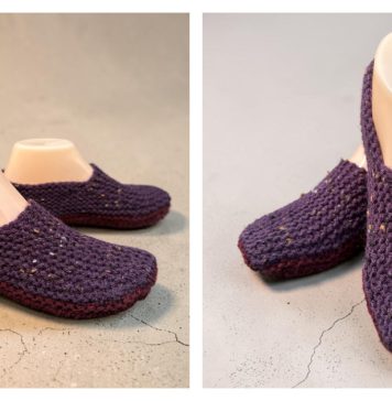 Sideways Slippers Free Knitting Pattern