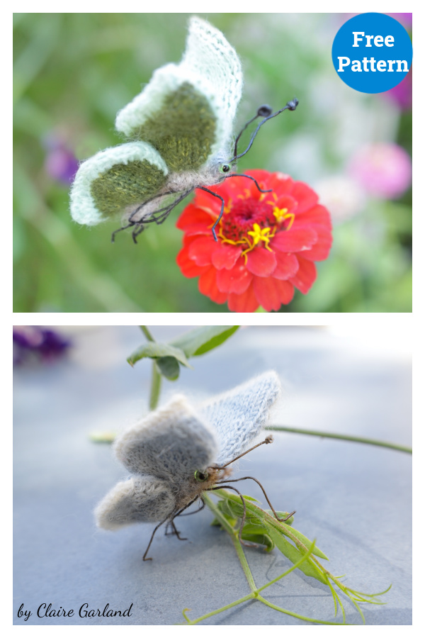 Butterflies Free Knitting Pattern