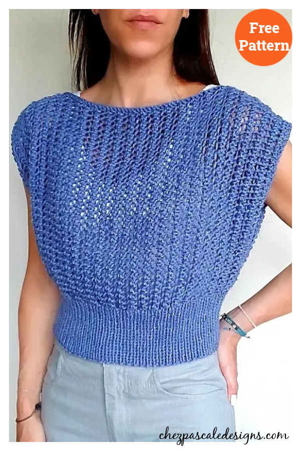 Easy Lace Stitch Poncho Sweater Free Knitting Pattern