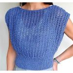 Easy Lace Stitch Poncho Sweater Free Knitting Pattern
