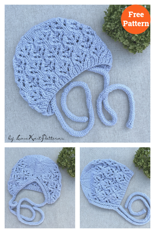 Ellis Baby Bonnet Free Knitting Pattern