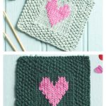 Heartfelt Squares Dishcloth Free Knitting Pattern