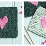 Heartfelt Squares Dishcloth Free Knitting Pattern