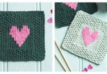 Heartfelt Squares Dishcloth Free Knitting Pattern Heartfelt Squares Dishcloth Free Knitting Pattern