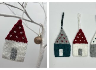Mini Knitted House Free Knitting Pattern
