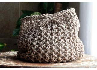 Mini Mesh Market Bag Free Knitting Pattern