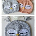 Owl Beanie Free Knitting Pattern