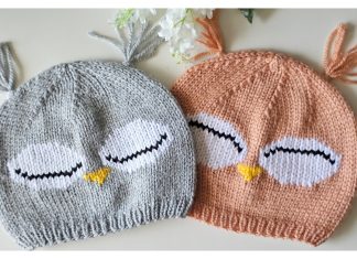 Owl Beanie Free Knitting Pattern