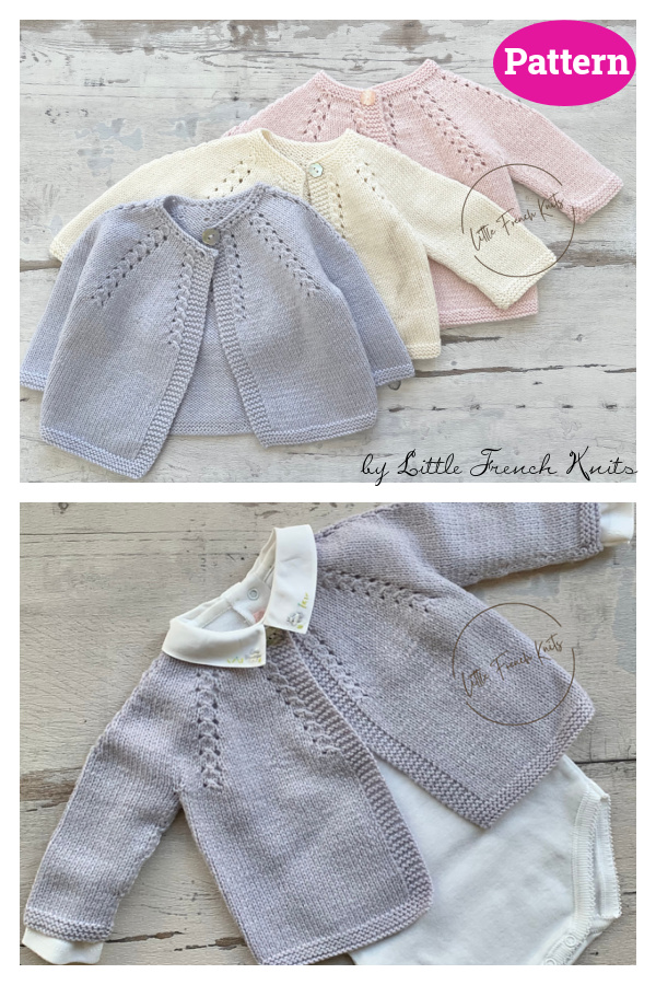 Reversible Baby Cardigan Knitting Pattern