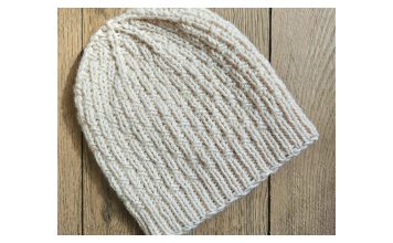 Single Basketweave Beanie Free Knitting Pattern