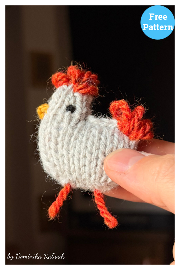 Tiny Pocket Chicken Free Knitting Pattern