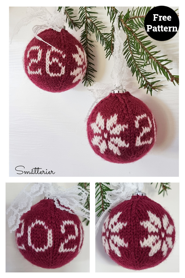 2026 Christmas Bauble Free Knitting Pattern