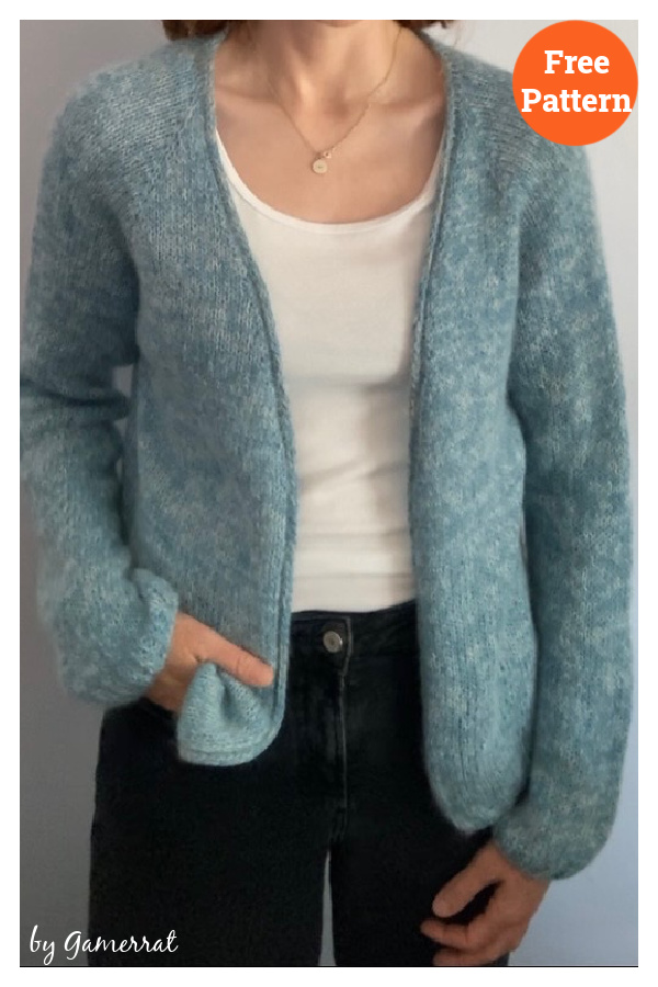 Blue Frost Cardigan Free Knitting Pattern