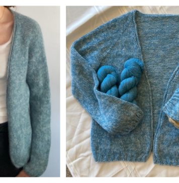 Blue Frost Cardigan Free Knitting Pattern