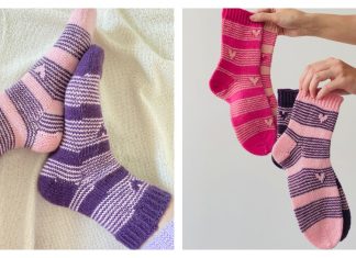I Heart U Socks Free Knitting Pattern