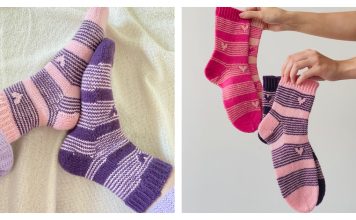 I Heart U Socks Free Knitting Pattern I Heart U Socks Free Knitting Pattern