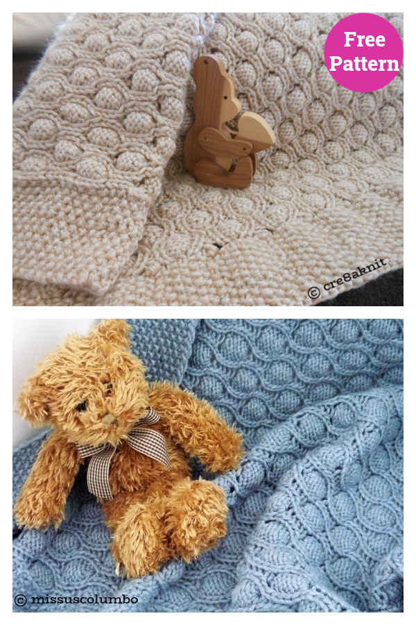 Bubble Baby Blanket Free Knitting Pattern