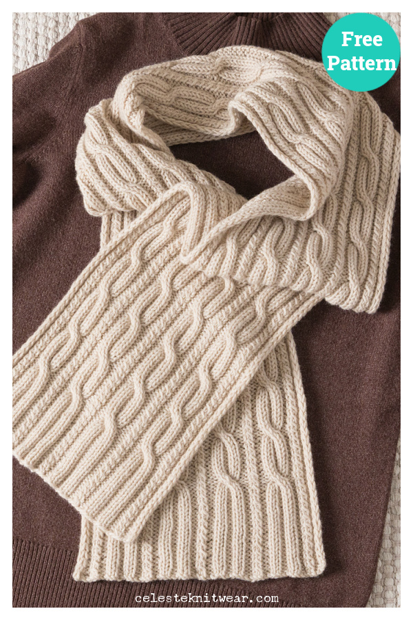 Ceramic Art Scarf Free Knitting Pattern 