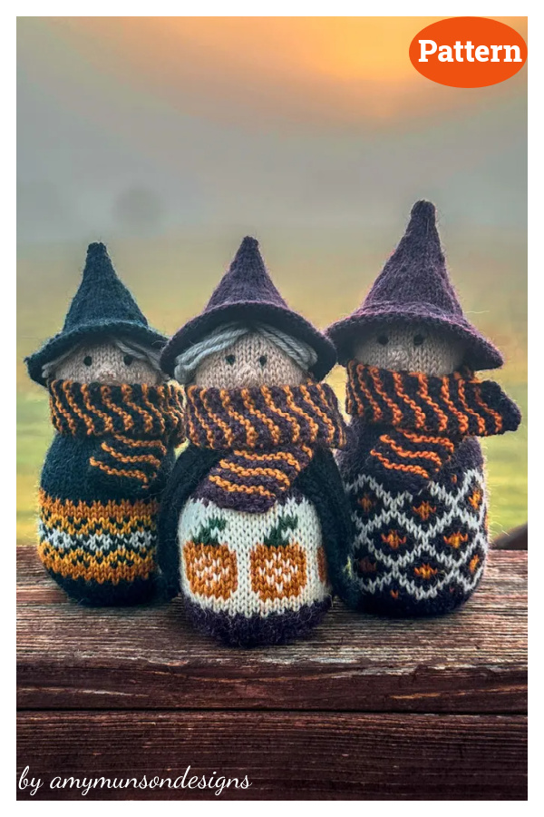 Colorwork Halloween Witch Knitting Pattern
