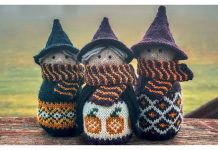Colorwork Halloween Witch Knitting Pattern Colorwork Halloween Witch Knitting Pattern