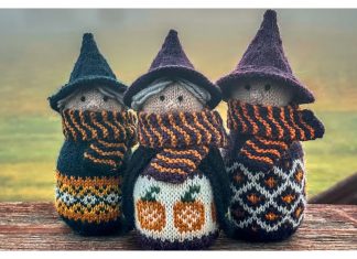 Colorwork Halloween Witch Knitting Pattern