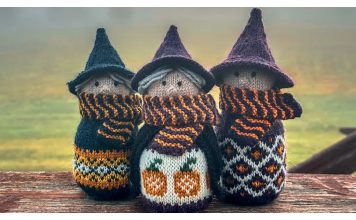 Colorwork Halloween Witch Knitting Pattern