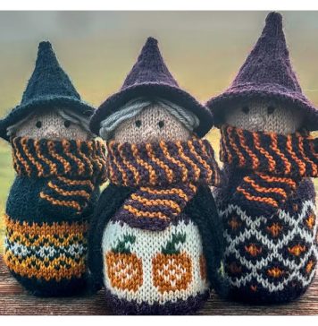 Colorwork Halloween Witch Knitting Pattern Colorwork Halloween Witch Knitting Pattern
