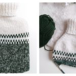 Cozy Fair Isle Hot Water Bottle Cover Free Knitting Pattern