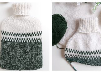 Cozy Fair Isle Hot Water Bottle Cover Free Knitting Pattern