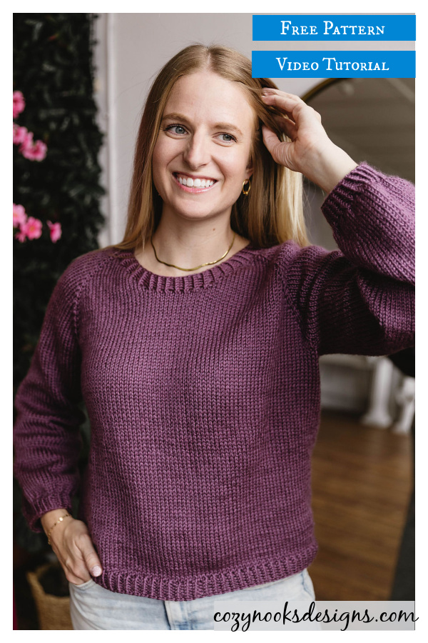 Easy Street Sweater Free Knitting Pattern and Video Tutorial