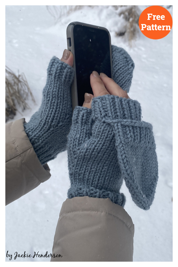 Flip Top Mittens Free Knitting Pattern