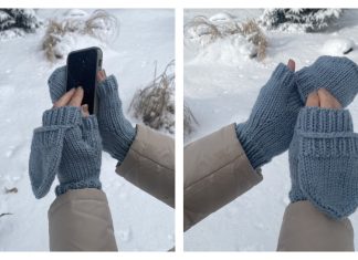 Flip Top Mittens Free Knitting Pattern