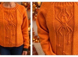 Halloween Spider Sweater Free Knitting Pattern and Video Tutorial