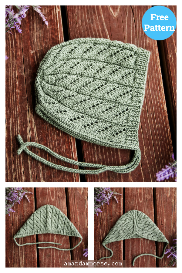 Lydia Bonnet Free Knitting Pattern