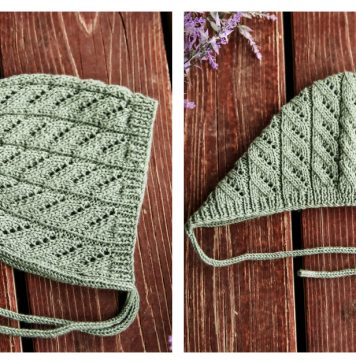 Lydia Bonnet Free Knitting Pattern