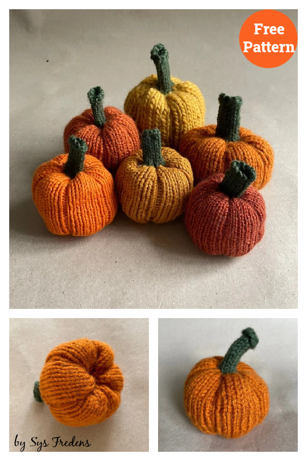 Mini Pumpkins Free Knitting Pattern