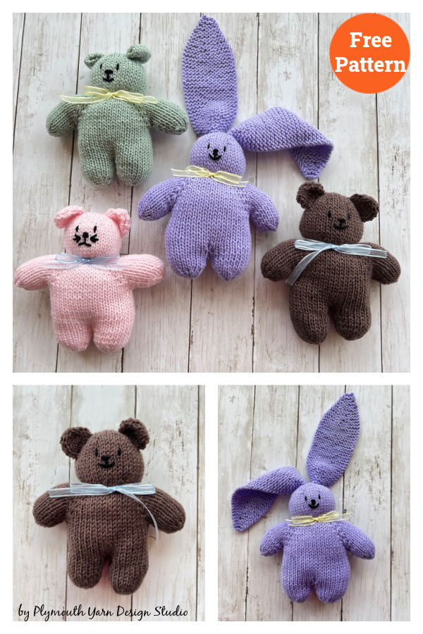 Baby Animals Free Knitting Pattern