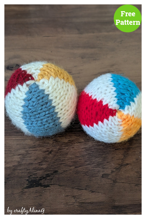 Short Row Beach Ball Free Knitting Pattern