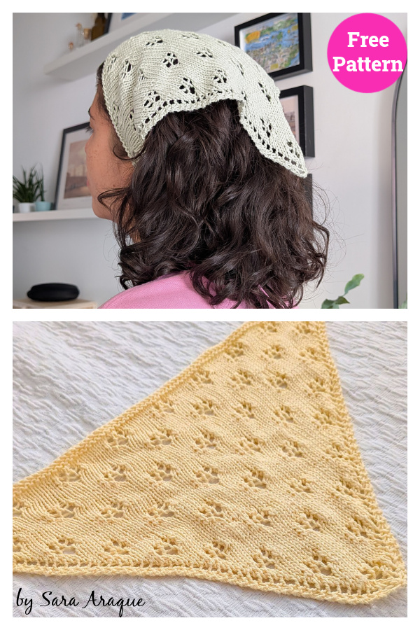 Sun Bandana Free Knitting Pattern