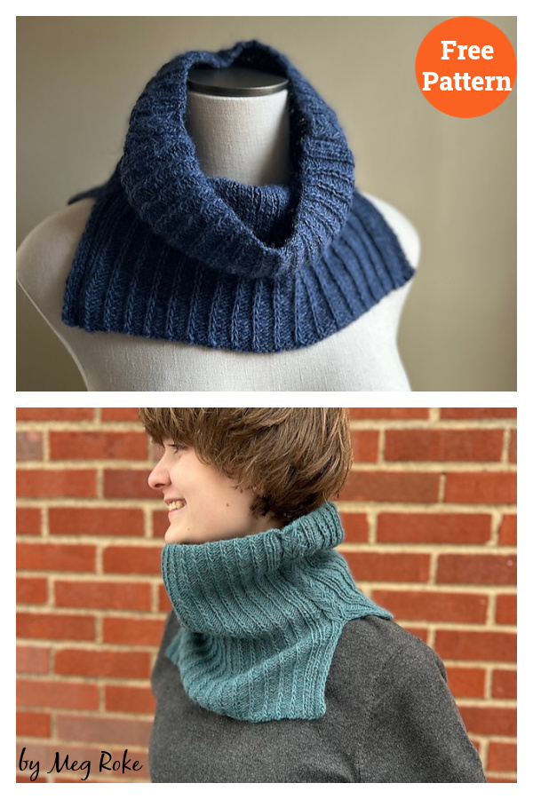 Winter Split Cowl Free Knitting Pattern